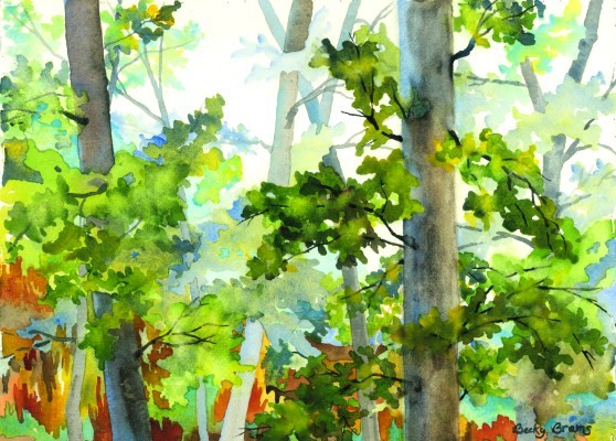 Tall Trees Painting
