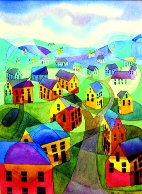 Painting Of Houses